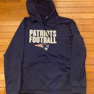 New England Patriots Majestic Mens Hooded Sweatshirt, Size L